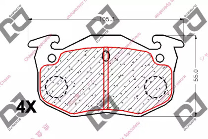 Комплект тормозных колодок DJ PARTS BP1879